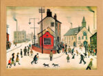 Lowry "CLITHEROE" Matchstick Men Print in Glass Fronted 10" x 13.5" Frame
