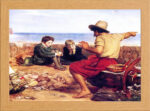 THE BOYHOOD OF RALEIGH by John Everett Millais Print in Glass Fronted 10" x 13.5" Frame