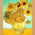 Van Gogh SUNFLOWERS Print in Real Glass Fronted 10" x 13.5" Frame