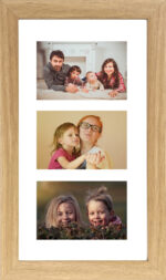 Photo 3 Picture Frame Multiple Aperture for 3 Photos 4-inch x 6-inch Postcard size 16.75 Inches x 10 inches Wall Hanging