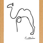 Picasso Line Drwing Camel