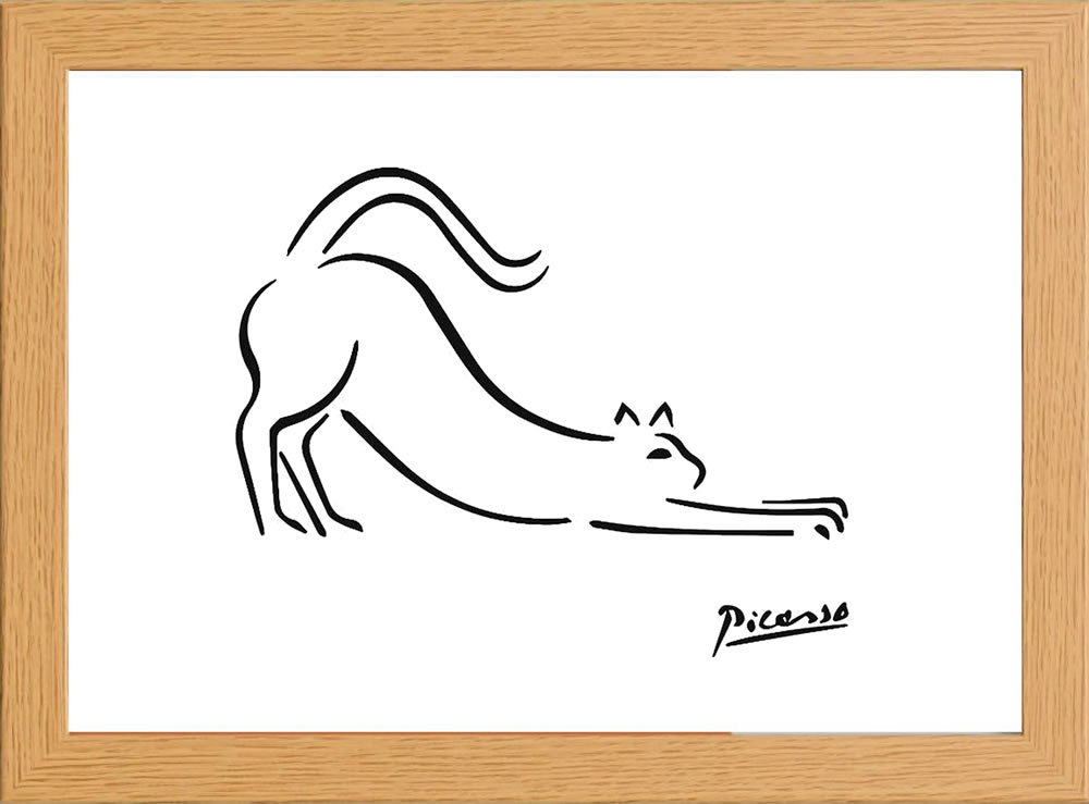 Picasso Cat line drawing