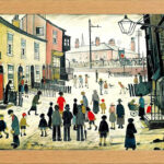 Lowry PROCESSION IN PENDLEBURY Matchstick Men Fine Art Print in Glass Fronted 10" x 13.5" Frame
