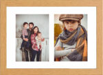 Photo 2 Picture Frame Multiple Aperture for 2 Photos 4-inch x 6-inch Postcard size Wall Hanging Real Glass - Image 3