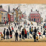 Lowry People standing abot