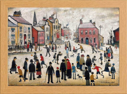 Lowry People standing abot