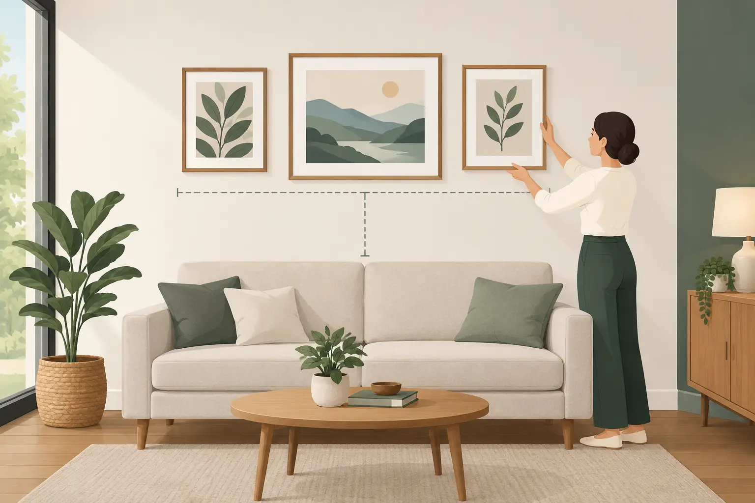How High to Hang Pictures for a Balanced Room