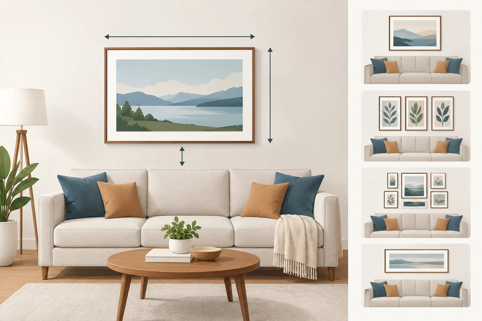What Size Picture Above Sofa? A Simple Guide