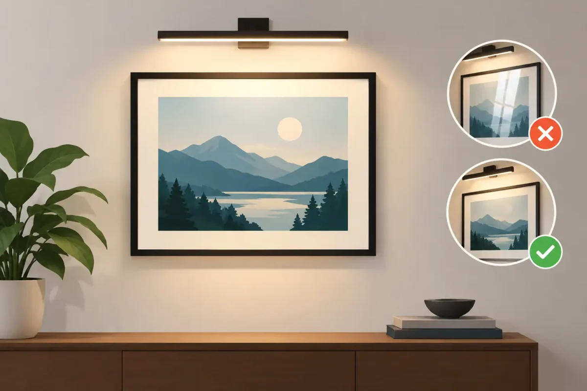 How to Light Framed Artwork Without Glare