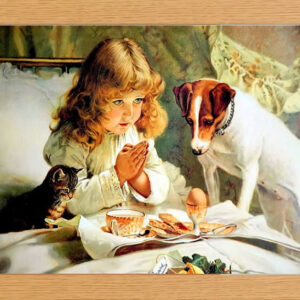 CHARLES BURTON BARBER PRINT IN GLASS FRONTED 10" X 13.5" FRAME